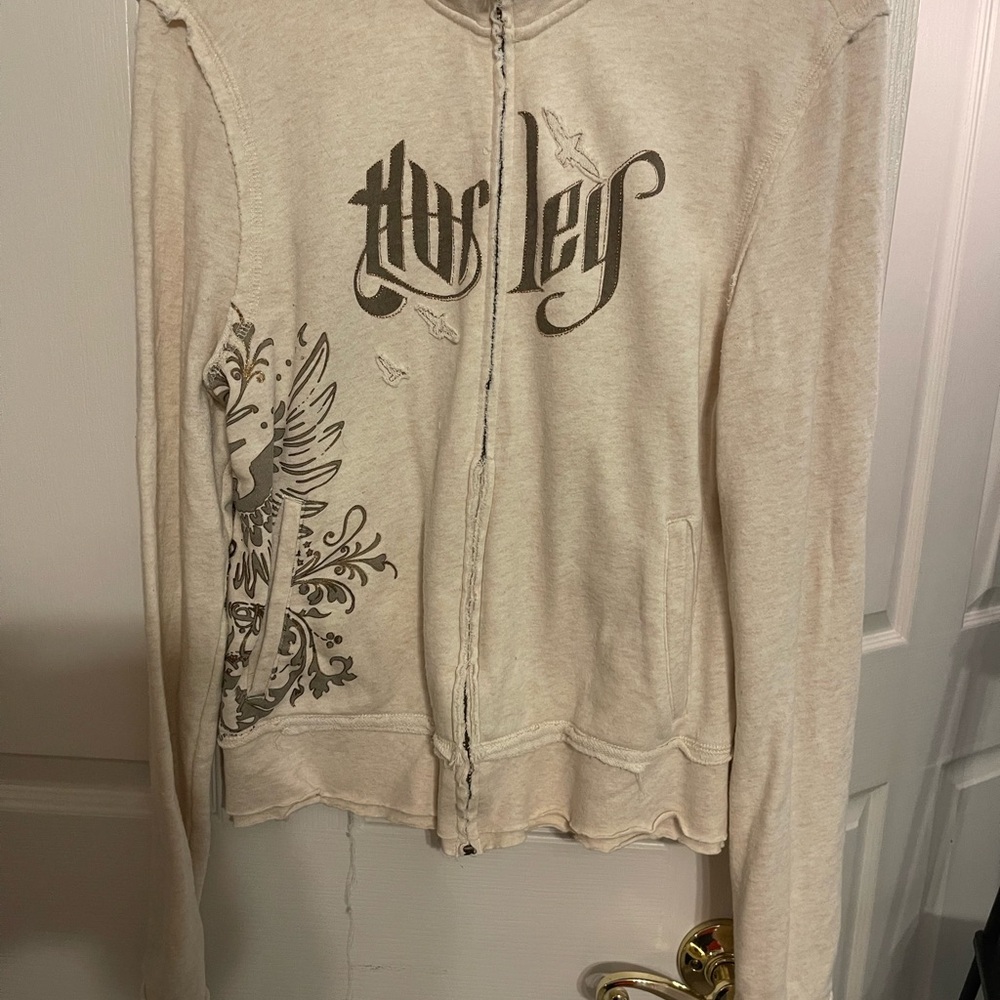 Hurley Off-White Textured Hoodie